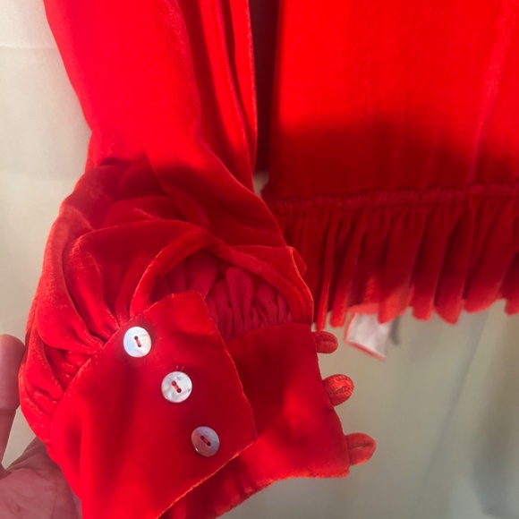 Vampire's Wife Red Velvet Mini-Dress - Picture 2 of 6